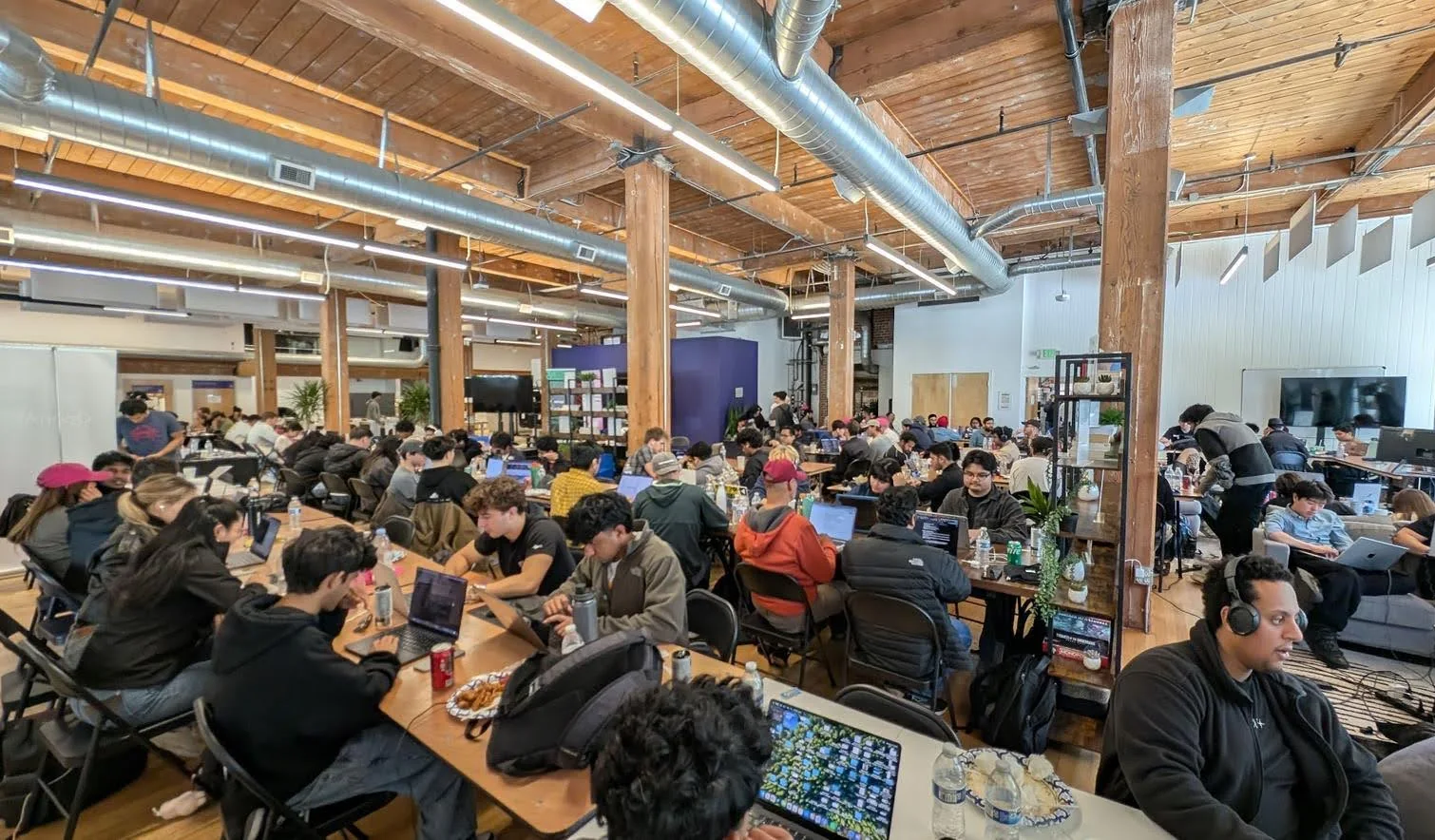 Founders and builders working together during an intensive session